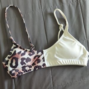 SHEIN Animal Print and Cream Bralette